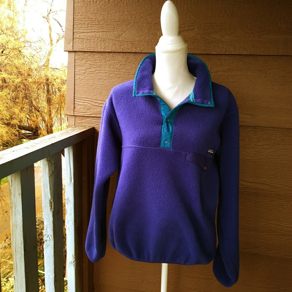 Patagonia Snap T Fleece Purple/Teal Blue